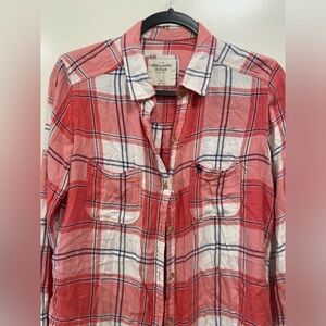 Abercrombie & Fitch Medium red flannel  $40